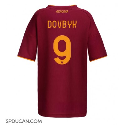 Zenski Nogometni Dres AS Roma Artem Dovbyk #9 Domaci 2025-26 Kratak Rukav Zenski Nogometni Dres AS Roma Artem Dovbyk #9 Domaci 2025-26 Kratak Rukav